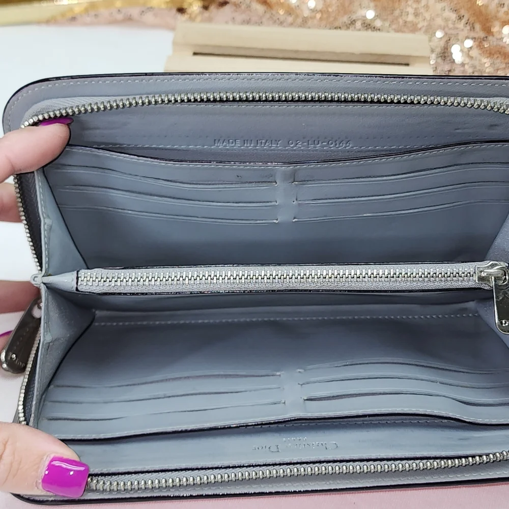 Christian Dior long  Zip WALLET PRESTINE CONDITION AUTHENTIC GORGEOUS